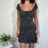 Vintage Grey Tiered Milkmaid Mini Dress Jane Norman