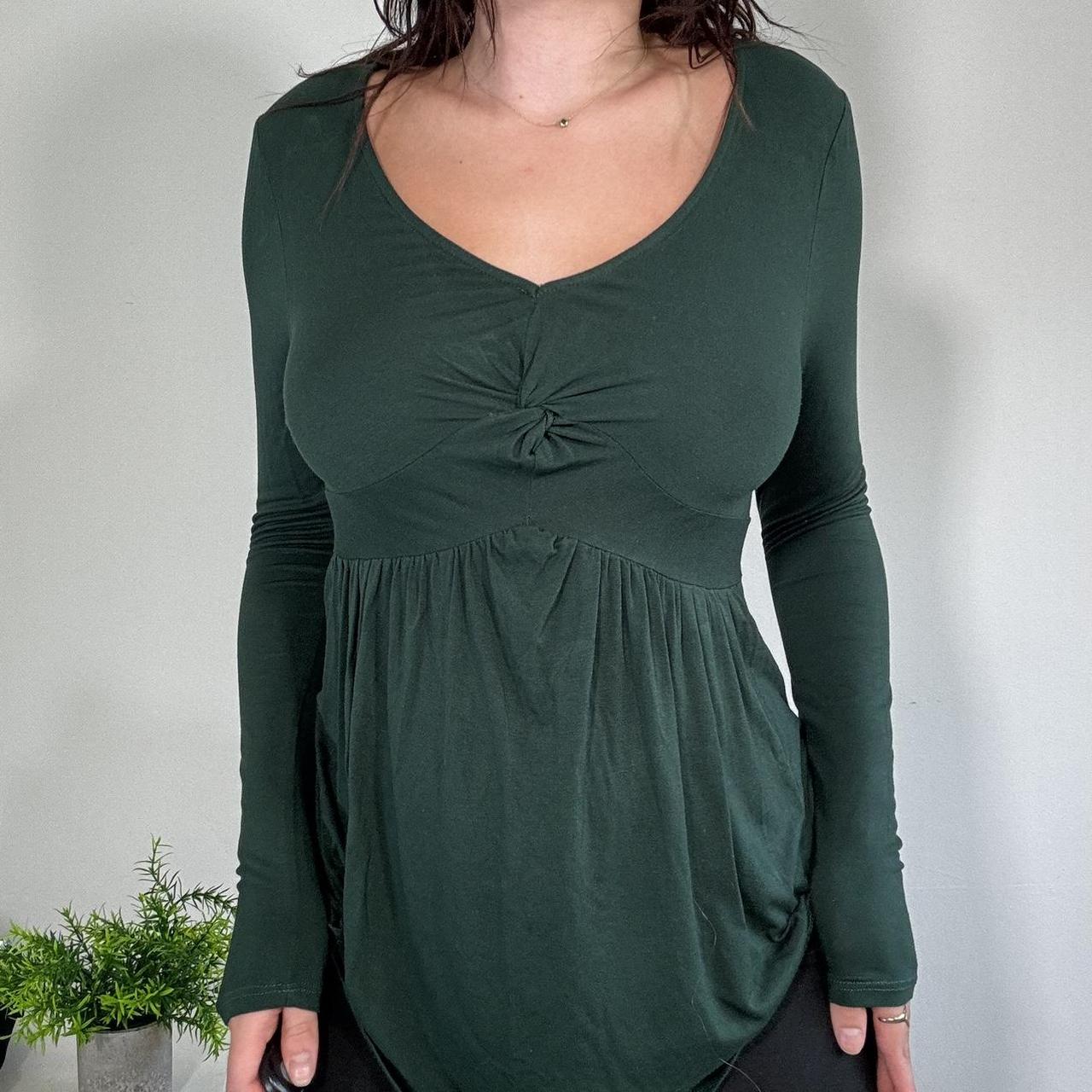 Vintage Green Babydoll Long Sleeve Top George