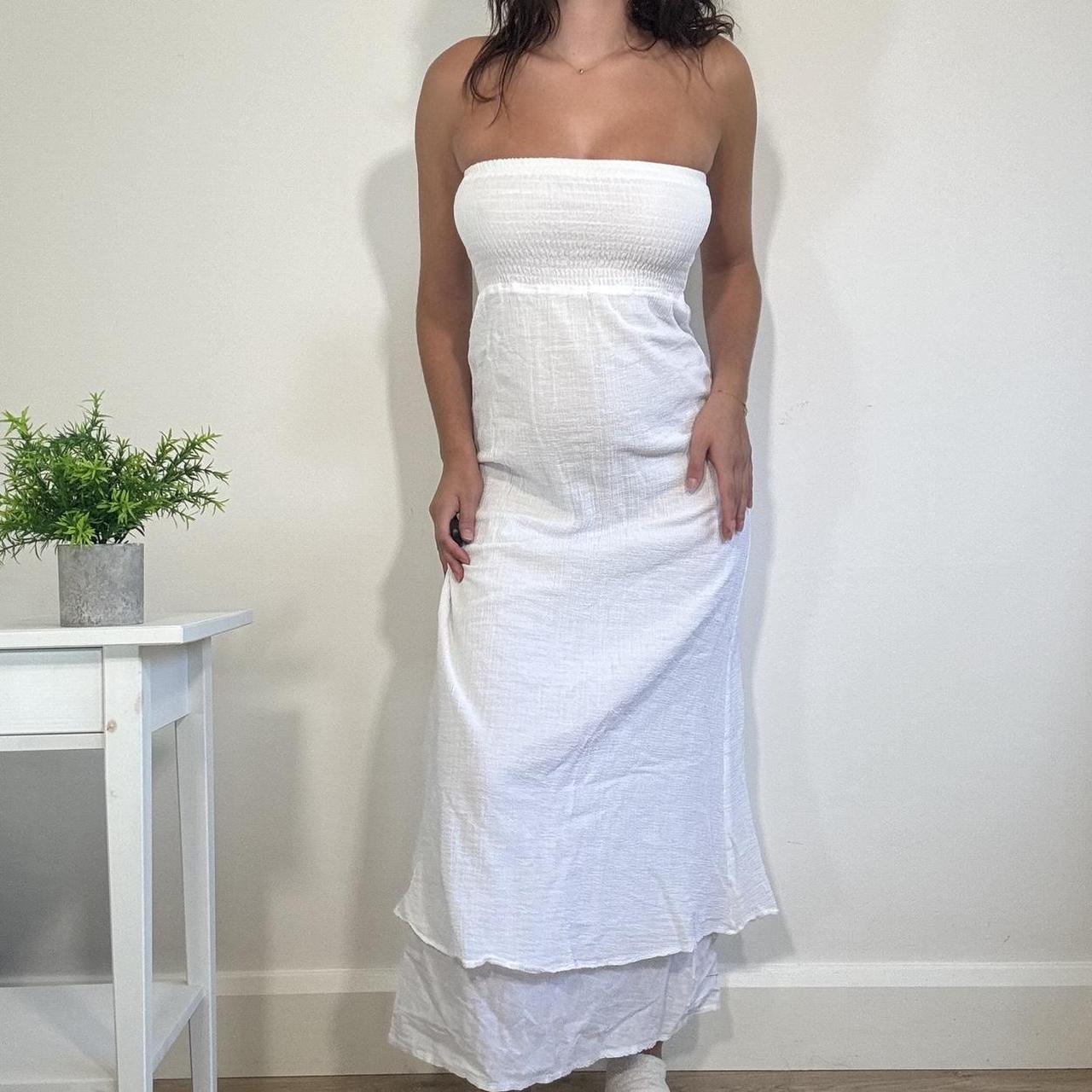 Vintage White Strapless Maxi Dress Jane Norman