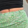 Vintage Green Boho Mini Skirt