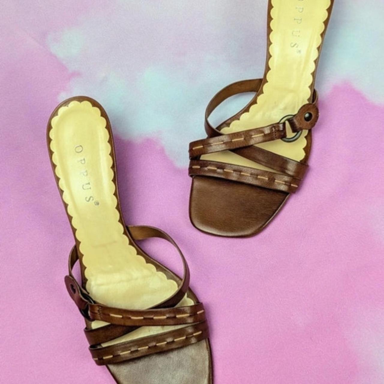 Vintage Brown Sandal Kitten Heels