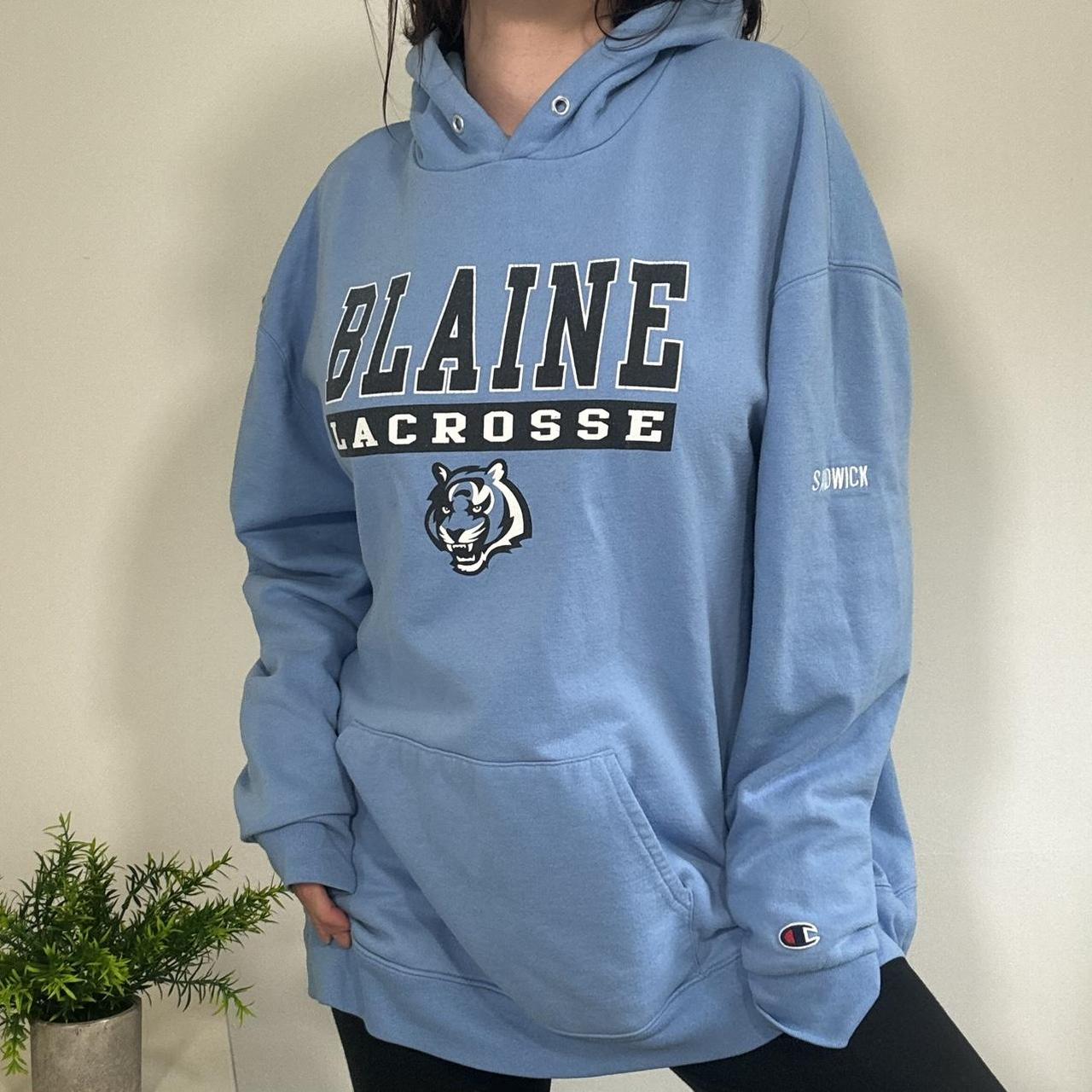 Vintage Cornflower Blue Hoodie Champion