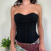 Vintage Black Strapless Corset Top Karen Millen