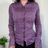 Vintage Officecore Purple Fitted Shirt