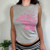 Vintage Grey Graphic Tank Top BAY