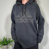 Vintage Black Spell out Hoodie Adidas