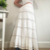 Vintage White Cottagecore Tiered Maxi Skirt Jane Norman