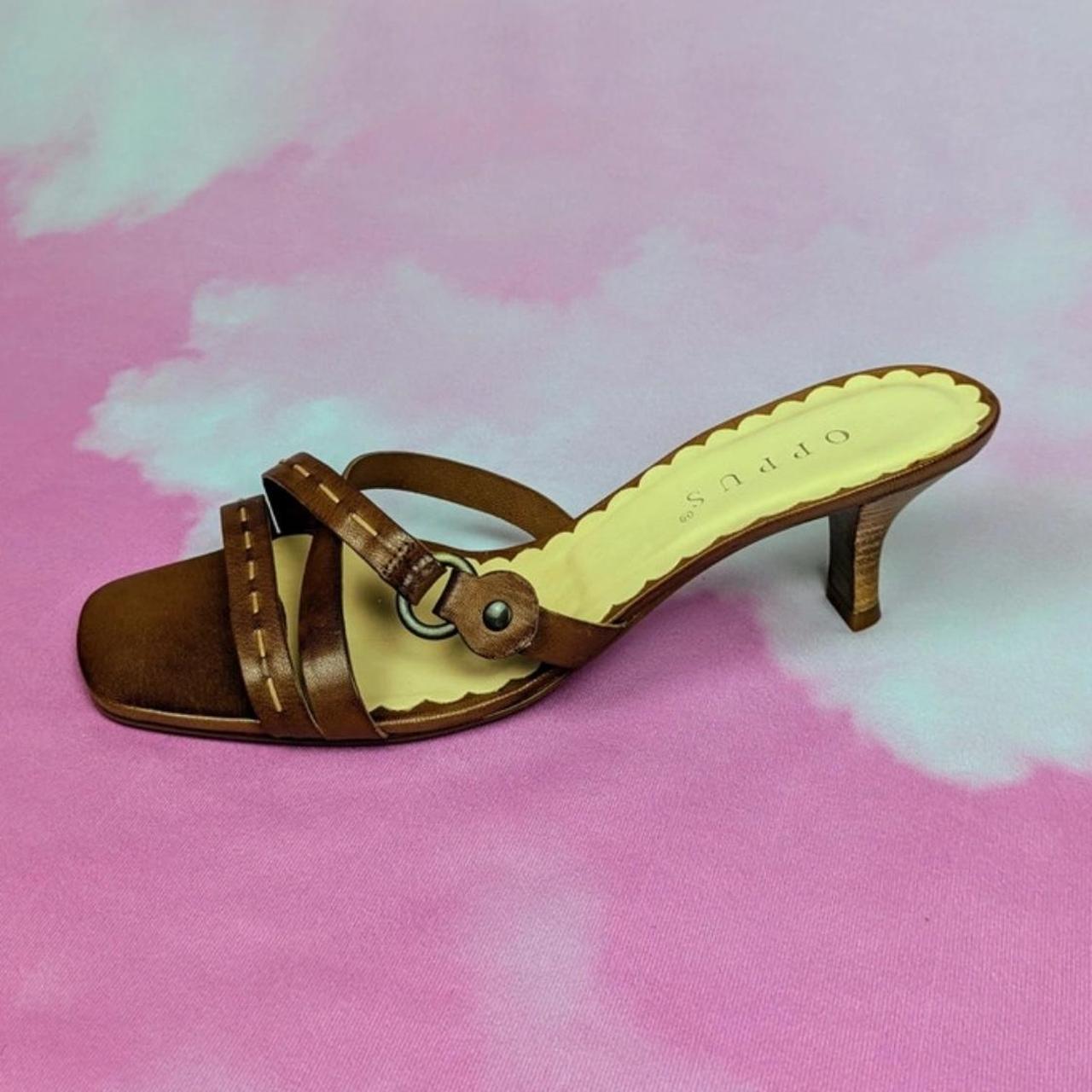 Vintage Brown Sandal Kitten Heels