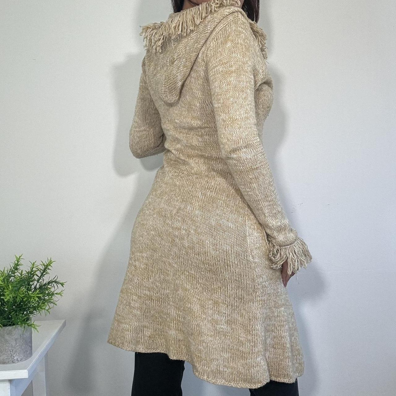 Vintage Tan Knit Long Cardigan Jane Norman