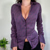 Vintage Officecore Purple Fitted Shirt