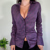 Vintage Officecore Purple Fitted Shirt