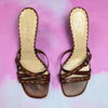 Vintage Brown Sandal Kitten Heels