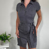 Vintage Grey Utility Mini Dress BAY