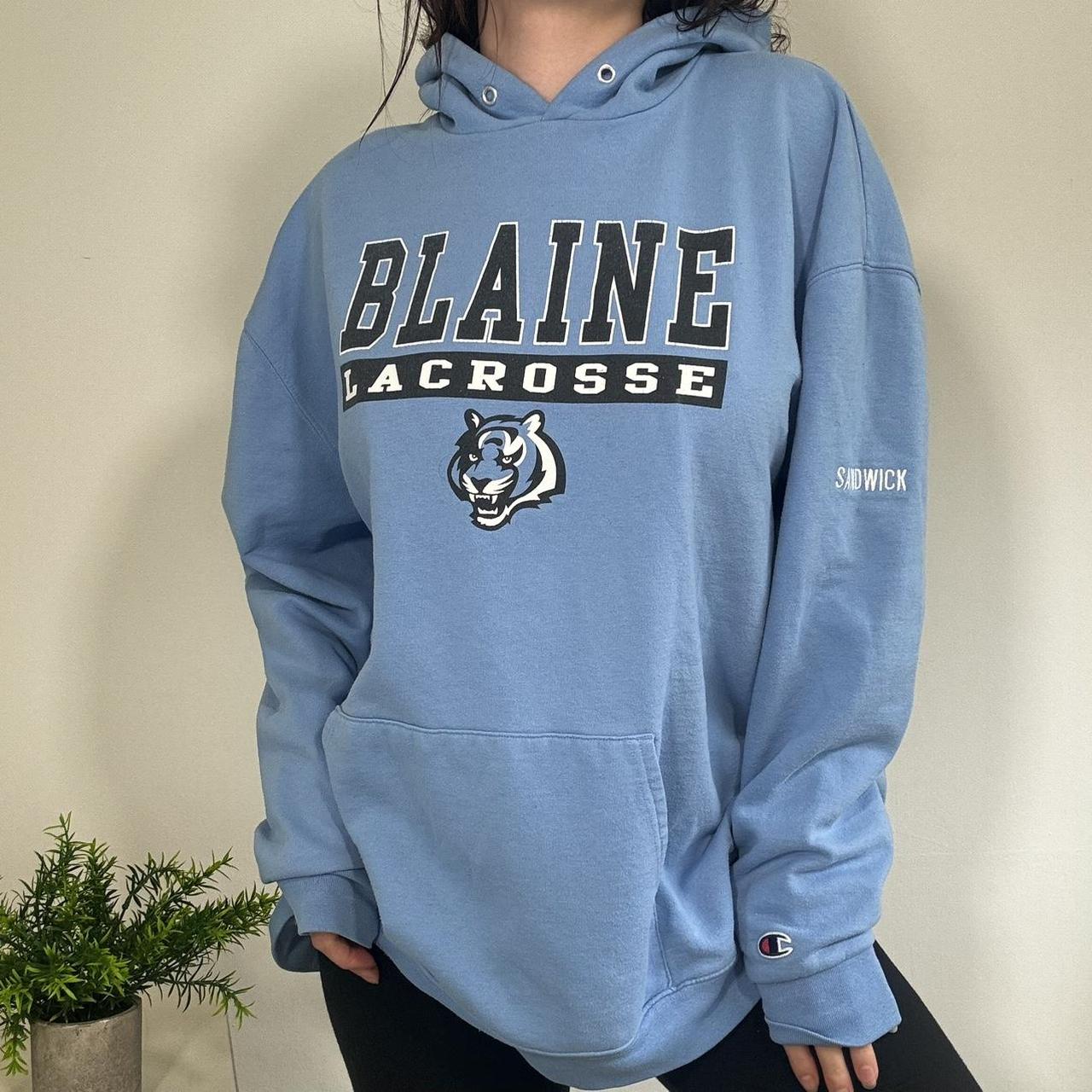 Vintage Cornflower Blue Hoodie Champion