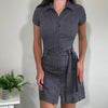 Vintage Grey Utility Mini Dress BAY