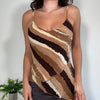 Vintage Brown Asymetical Cami Top