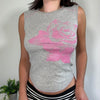 Vintage Grey Graphic Tank Top BAY