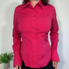 Vintage Officecore Red Pinstripe Fitted Shirt