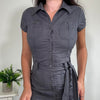 Vintage Grey Utility Mini Dress BAY