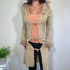 Vintage Tan Knit Long Cardigan Jane Norman