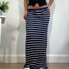 Vintage Navy Stripe Maxi Skirt Jane Norman