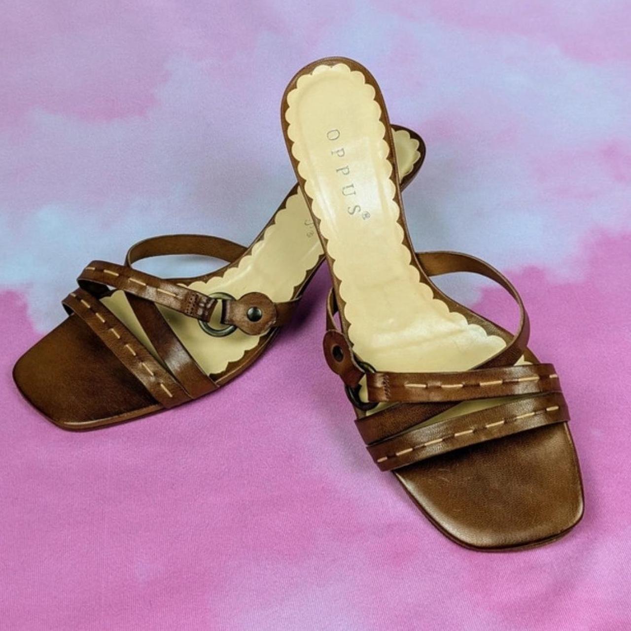 Vintage Brown Sandal Kitten Heels