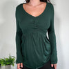 Vintage Green Babydoll Long Sleeve Top George