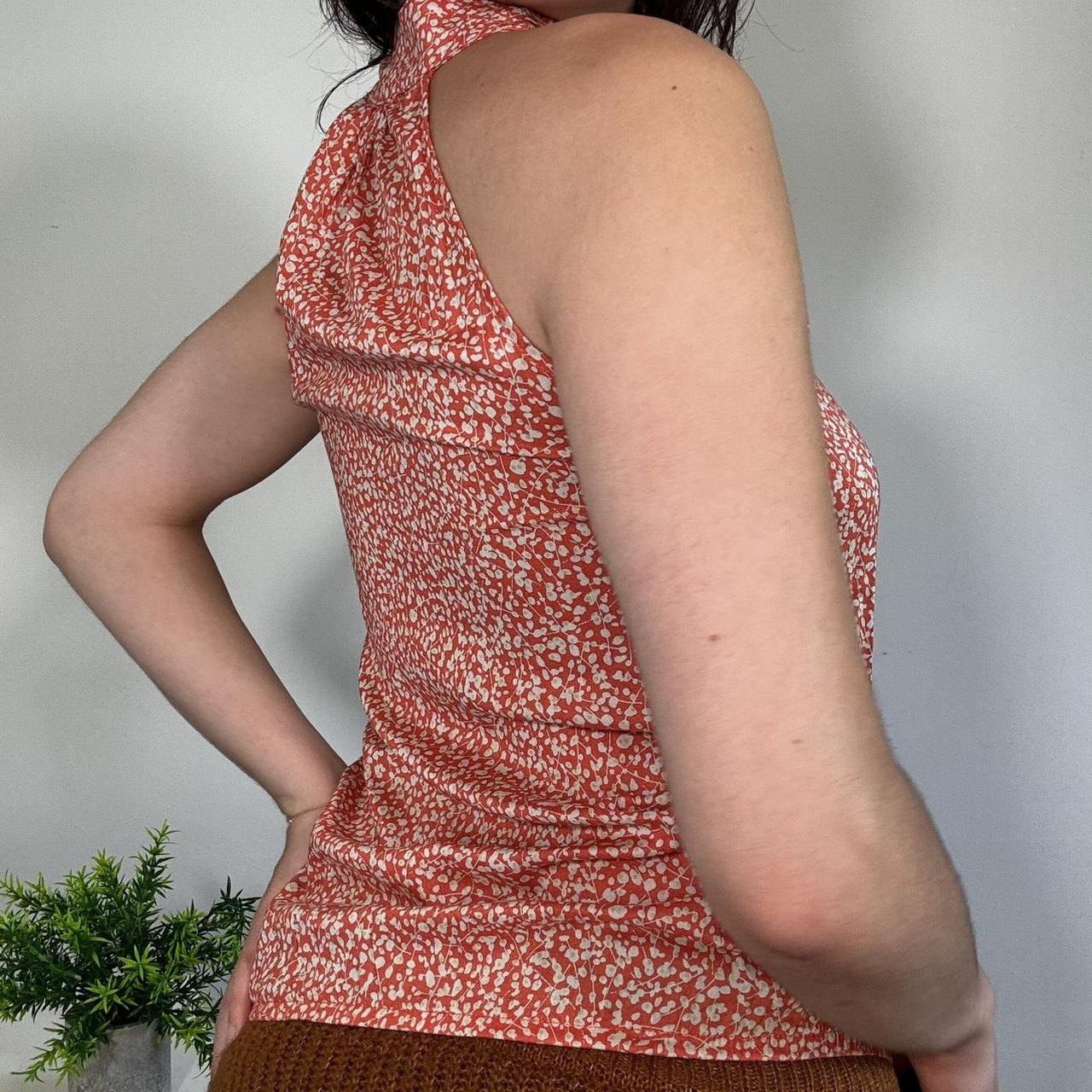 Vintage Orange High Neck Top