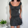 Vintage Grey Tiered Milkmaid Mini Dress Jane Norman