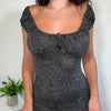 Vintage Grey Tiered Milkmaid Mini Dress Jane Norman